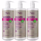 Kit 3 Ativador E Modelador De Cachos Apse Apice Vegano Anti Frizz Creme De Pentar Uso Diario 1L