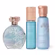 Combo Floratta Blue Crystal: Body Spray 100ml + Desodorante Colônia 75ml + Creme Hidratante 200ml