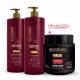Kit Shampoo+Cond Shitake Plus Bio Extratus 1 Litro +Máscara Força 230g