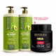 Kit Shampoo+Cond Pós Química Abacate e Jojoba Bio Extratus 1 Litro +Máscara Força 230g