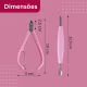 Kit NYBC Beauty Inox Elegância Alicate e Espátula Rosa (2 Produtos) (2)