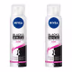 Kit c/2 Unidades de Desodorante Feminino Nivea Invisible For Black & White Clear Aerosol 150ml