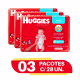 Kit 3 Fraldas Huggies Supreme Care Jumbo P 28 Unidades cada