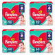 Kit 4 Fraldas Pampers S/Sec Giga M c/90 Unidades cada