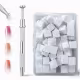 DAFU - Kit Esfumado para Unhas Aplicador em Metal + Mini Esponjas Descartáveis Nail Art em Unhas (1)