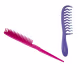 Kit  Ricca - Pente Desembaraçante + Pente de Cabelos Cachos e Ondas Roxo