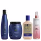 Aneethun Linha A Kit Shampoo Máscara Creme de Silicone Brilho e Blend SOS Fluído Reconstrutor 210ml (1)