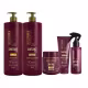 Kit Shitake Shampoo Cond 1L Máscara 250g Finalizador 200g Spray