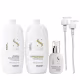 Kit Alfaparf Semi Di Lino Diamond - Shampoo 1L + Condicionador 1L + Fluído 125ml + Válvula Pump