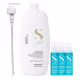 Kit Alfaparf Semi Di Lino Diamond - Shampoo 1L + 3x Ampola 13ml + Válvula Pump