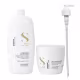 Kit Alfaparf Semi Di Lino Diamond - Shampoo 1L + Máscara 500ml + Válvula Pump