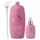Kit Alfaparf Semi Di Lino Moisture -  Shampoo 1L + Fluído 125ml Válvula Pump