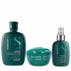 Kit Alfaparf Semi Di Lino Reconstruction - Shampoo 250ml + Máscara Suave 200ml + Fluído 125ml (1)
