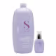 Kit Alfaparf Professional Semi Di Lino Smooth Smoothing - Shampoo 1L + Cream Leave-In 125ml