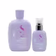 Kit Alfaparf Semi Di Lino Smooth Smoothing - Shampoo 250ml + Cream Leave-In 125ml