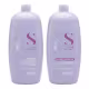 Kit Alfaparf Professional Semi Di Lino Smooth Smoothing - Shampoo & Condicionador 1 Litro