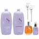 Kit Alfaparf Semi Di Lino Smooth Smoothing - Shampoo & Condicionador 1 Litro + Óleo 100ml + Cream 125ml + Válvula