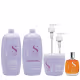 Kit Alfaparf Semi Di Lino Smooth Smoothing - Shampoo & Condicionador 1 Litro + Máscara 500ml + Óleo 100ml + Válvula Pump (1)