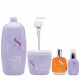 Kit Alfaparf Semi Di Lino Smooth Smoothing - Shampoo 1L + Máscara 500ml + Óleo 100ml + Cream Leave-In 125ml + Válvula