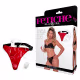 Calcinha com vibrador bullet em vinil - Vermelho