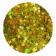 Glitte Estrelas Dourado Holográfico 3g