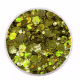 Glitter Biodegradável Flocado Dourado Holográfico Multifuncional Make A 3g