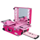 Maleta Maquiagem Camarim LED ABS Couro PU PEL-M1030 Rosa (1)