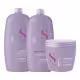 Kit Alfaparf Semi Di Lino Smoothing Rebel Hair Salon Trio (3 Produtos)