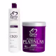 Kit Pó Desclorante Power Blond Platinum 500g + Emulsão Oxidante Ox 20 Vol 900ml (1)