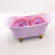 Kit Saboneteira Banheira com 2 sabonetes Bella Primavera cor branca (5)