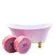 Kit Saboneteira Banheira com 2 sabonetes Bella Primavera cor branca (1)