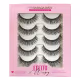 5 pares Cílios postiços Premium - Efeito Wispy #1143 ALICE (1)