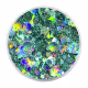 Bio-Glitter Flocado Verde Água Holográfico Multifuncional Make A 3g