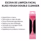 Escova de Limpeza Facial Klass Vough Double Cleanser Rosa Fc-06 (2)