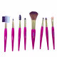 Kit Pincel Para Maquiagem Meily's Pink C/8 Mkp-146 (3)