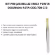 Kit Pinças Belliz Enox Ponta Dourada Reta Cod.700 C/3 (2)