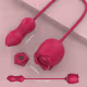 Rosa Sugador de Clitóris com Pulsação e Vai e Vem Immortal Flower Five - Vermelho (3)
