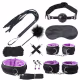 Kit Sexy Import Sado para BDSM Black Wolf Preto e Roxo (9 Produtos)