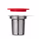 Infusor Para Chá Inox - Moncloa - Fair Infuser Com Tampa - Vermelho (3)