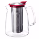 Jarra de Vidro para Chá Gelado com Infusor Mist Ice Tea Jug For Life - Vermelho