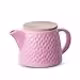 Bule de Chá de Cerâmica com Infusor Knit Duo Teapot Moncloa Rosa 550ml (3)