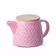 Bule de Chá de Cerâmica com Infusor Knit Duo Teapot Moncloa Rosa 550ml (2)
