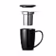 Caneca de Chá de Cerâmica com Infusor Curvy Duo Mug Moncloa - Preto (6)