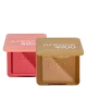 Kit Océane 4you Shimmer Highlighter Gold Iluminador e Brink Peach Blush Cremoso (2 produtos)