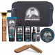 Kit Cuidados Barba Elite Barba Robusta Shampoo, Condicionador, Balm, Óleo, Perfume, Pomada, Pente, Máquina, Necessaire (1)