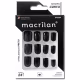 Macrilan UP220A Curto Preto - Unhas Postiças Autocolantes (24 Unidades)