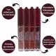 Kit Luisance Mauve Chocolate: 4 Lip Gloss Labial Cores 1, 2, 3 e 4 L3269 (2)