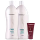 Kit Senscience Silk Moisture Salon + Inner Restore Moisturizing Mask Mini (3 Produtos)