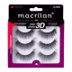 Macrilan Linha Premium Max Efeito 3D Fios Médios e Longos - Cílios Postiços (3 Pares) (1)