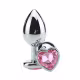 Plug anal tamanho Médio em alumínio, com formato cônico, feito em alumínio fundido e polido a mão Cor ROSA (1)